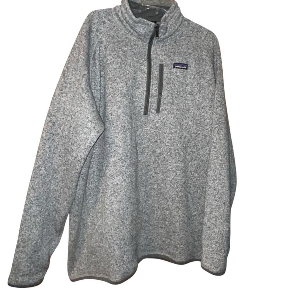 Men Patagonia gray Better Sweater 1/4 Zip Pullover jacket size XXL grey